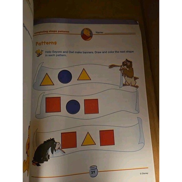 Disney Shapes And Sizes Activity Book 2017 Winnie The Pooh Children's Education - Picture 4 of 8